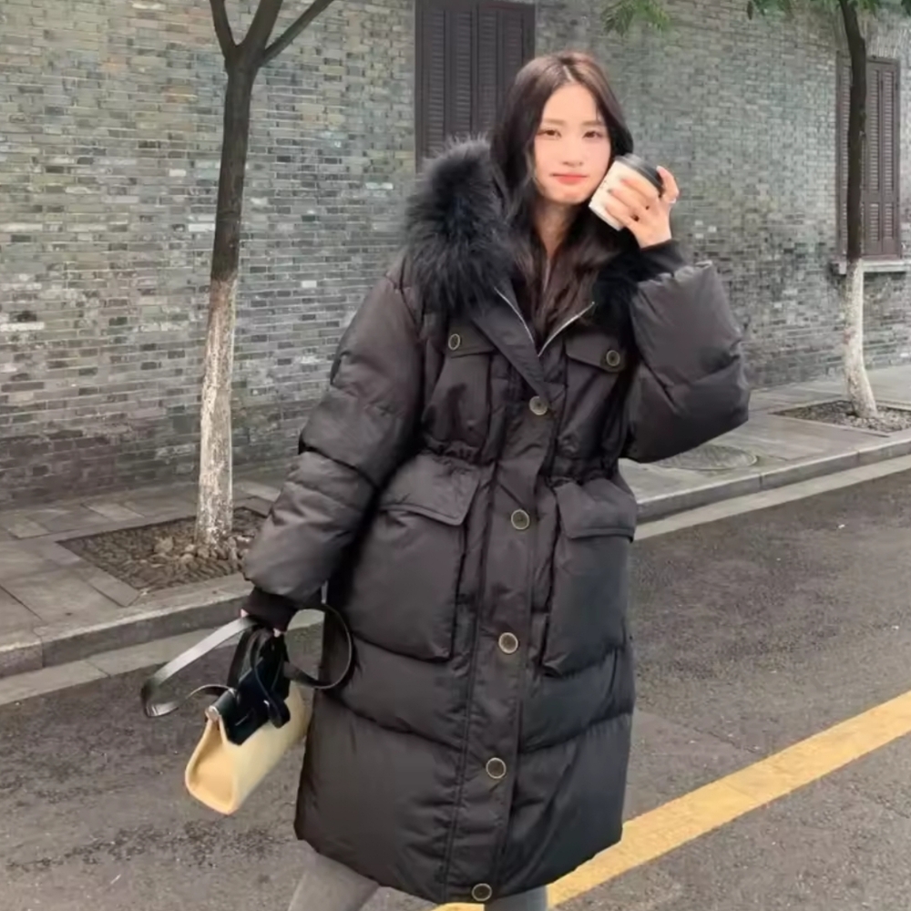 Fur Jacket Female Feather Waterproof Winter Long Puffer Jacket 2025 - Picture 4 of 9